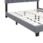 Base de cama tapizada ajustable Queen size resistente a las manchas y duradera