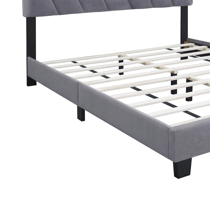 Base de cama tapizada ajustable Queen size resistente a las manchas y duradera