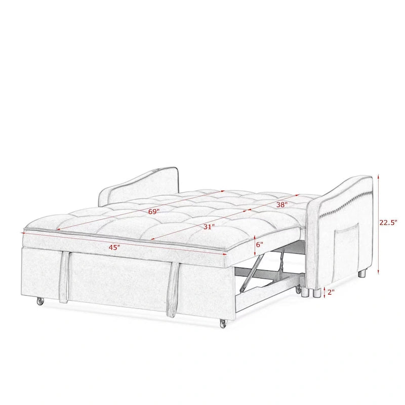 Sofá cama de dos plazas