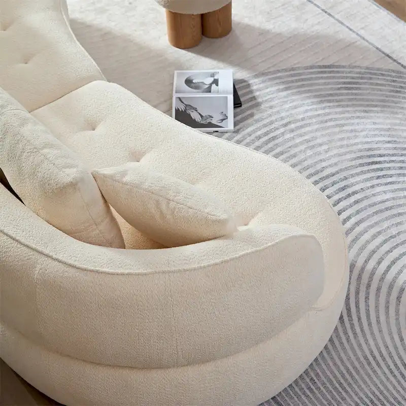 Sofá Seccional Con Cojines Extraíbles,Tela Duradera,Estructura de Madera Maciza
