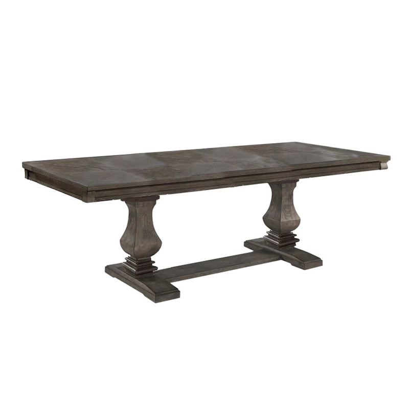 Mesa de comedor rectangular de madera con 1 extensión, en roble