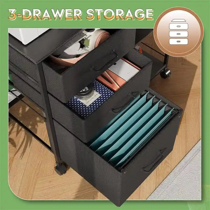 Archivador móvil de 3 cajones - 15.75P x 29.53An x 26.77Al