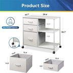 Archivador móvil de 3 cajones - 15.75P x 29.53An x 26.77Al