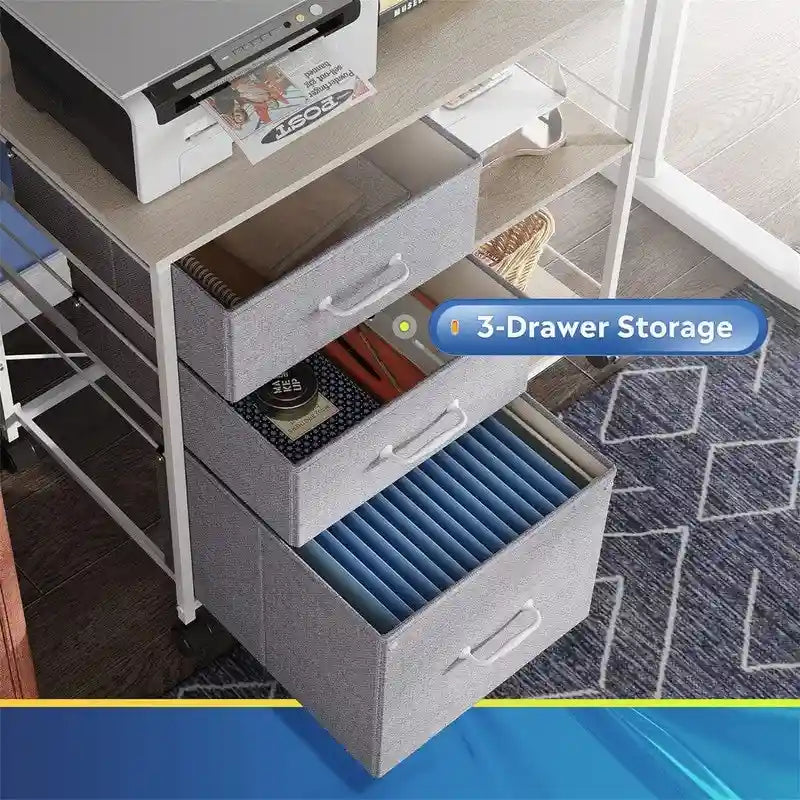 Archivador móvil de 3 cajones - 15.75P x 29.53An x 26.77Al