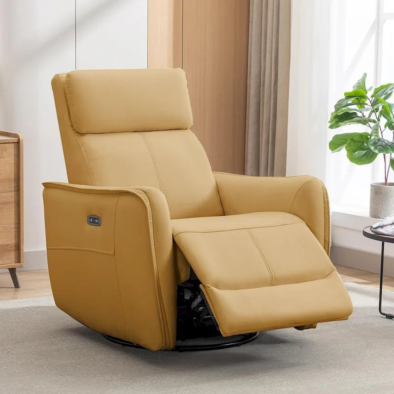 32.3 Sillón reclinable giratorio y mecedora "Wide Power" con puertos USB