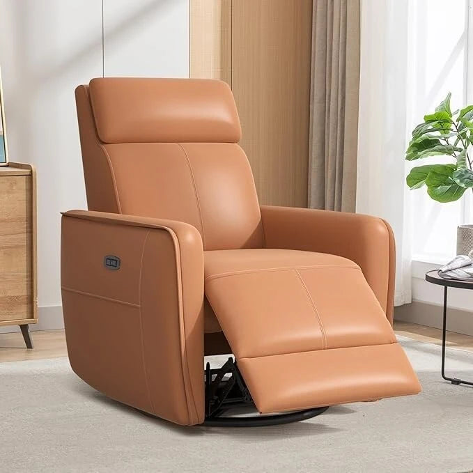 32.3 Sillón reclinable giratorio y mecedora "Wide Power" con puertos USB