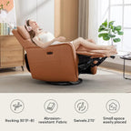 32.3 Sillón reclinable giratorio y mecedora "Wide Power" con puertos USB