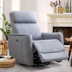 32.3 Sillón reclinable giratorio y mecedora "Wide Power" con puertos USB