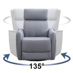 32.3 Sillón reclinable giratorio y mecedora "Wide Power" con puertos USB