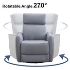 32.3 Sillón reclinable giratorio y mecedora "Wide Power" con puertos USB