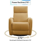 32.3 Sillón reclinable giratorio y mecedora "Wide Power" con puertos USB