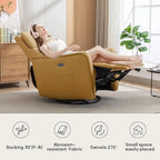 32.3 Sillón reclinable giratorio y mecedora "Wide Power" con puertos USB