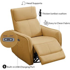 32.3 Sillón reclinable giratorio y mecedora "Wide Power" con puertos USB