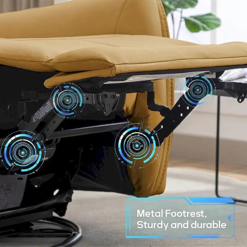 32.3 Sillón reclinable giratorio y mecedora "Wide Power" con puertos USB